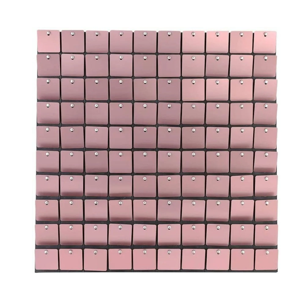 Decorative Shimmering Pneumatic Plate - Wall Backdrop Panel For Parties - Rose Gold