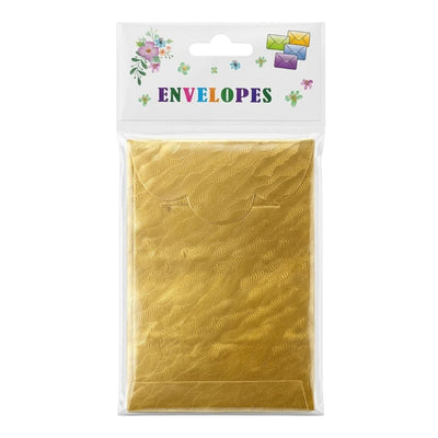 Decorative Gold Foil Money Envelope - Pack Of 10 Pcs