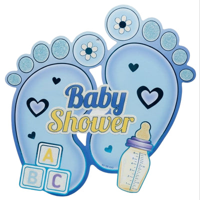 Baby Shower Wall Hanging Decor - Banner - Light Blue Colour - Glitter