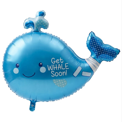 Party Decoration Whale Shaped Foil Balloon - 1 Pcs