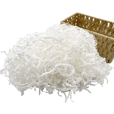 Crinkle Shredded Gift Paper Filler - White