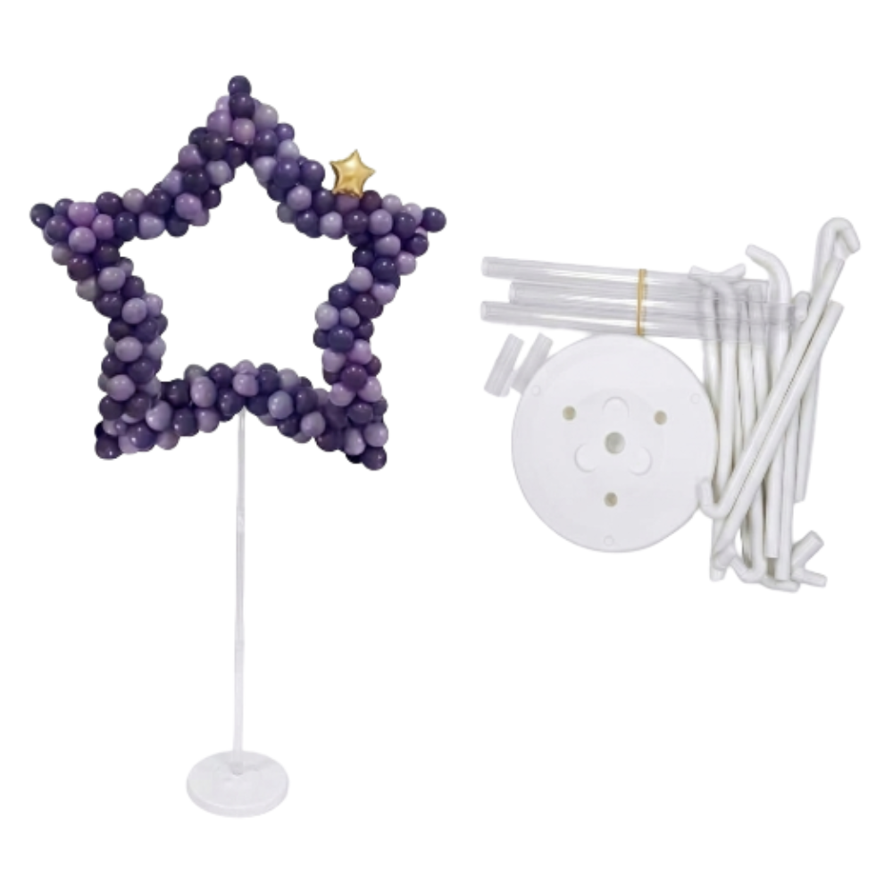 Party Decoration Balloon Star Column Stand Kit - White ( Stand Only)