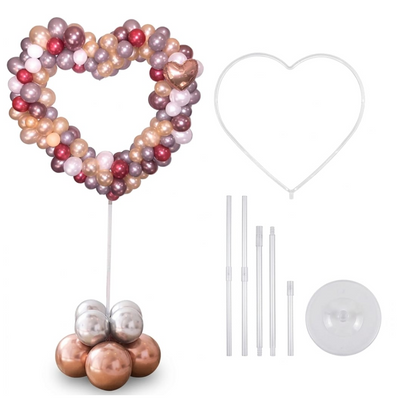Party Decoration Balloon Heart Column Stand Kit - White ( Stand Only )
