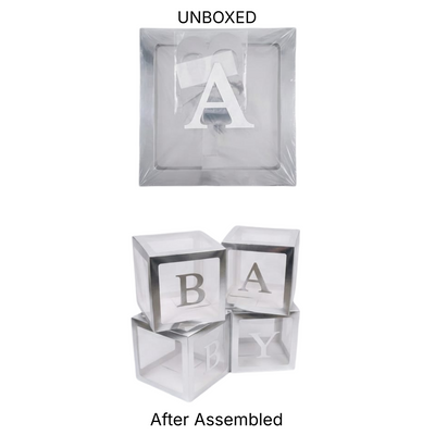 Party Decoration Baby Balloon Box Set - Silver - (Box Only)