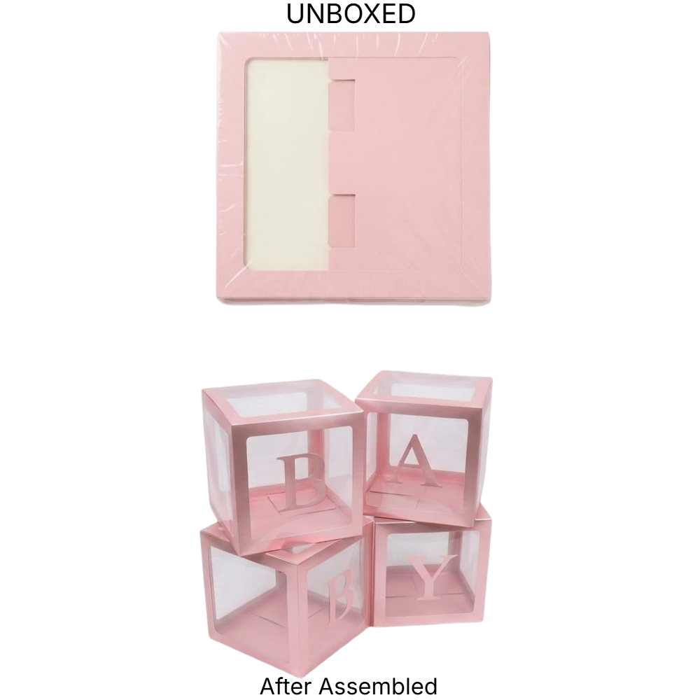 Party Decoration Baby Balloon Box Set - Baby Pink - (Box Only)