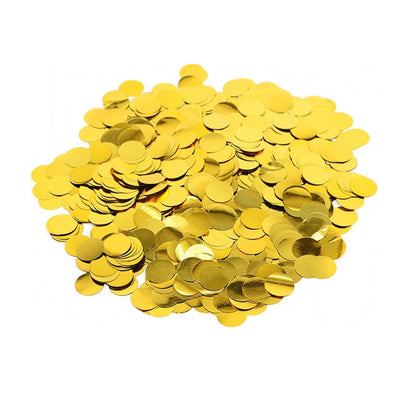 Shiny Metallic Foil Confetti Circles - Gold - Pack Of 100 G