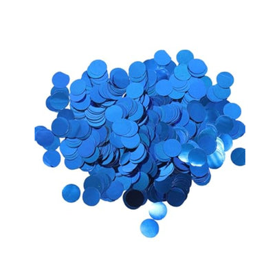 Shiny Metallic Foil Confetti Circles - Blue - Pack Of 100 G