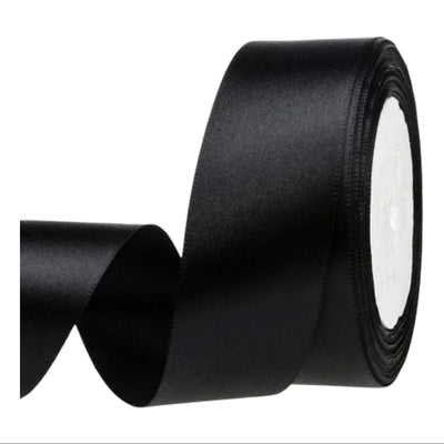 Party Decoration Satin Gift Ribbon - Black - 1.5 Inch X 25 Yards