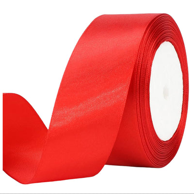 Party Decoration Satin Gift Ribbon - Red - 1.5 Inch X 25 Yards