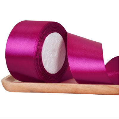 Party Decoration Satin Gift Ribbon - Dark Pink - 1.5 Inch X 25 Yards