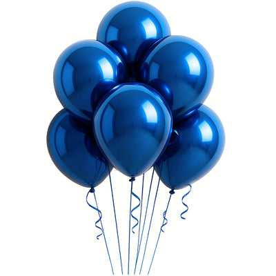 Latex Metallic Helium Balloon - Navy Blue - 12 Inch