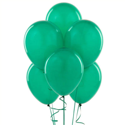Latex Metallic Helium Balloon - Emerald Green - 12 Inch