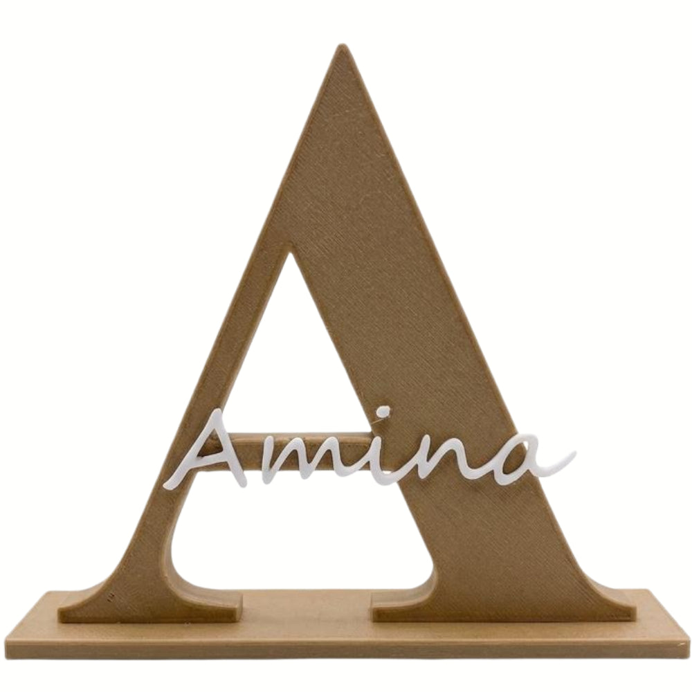 Personalised 3D Printed Decorative Letter Stand With Name