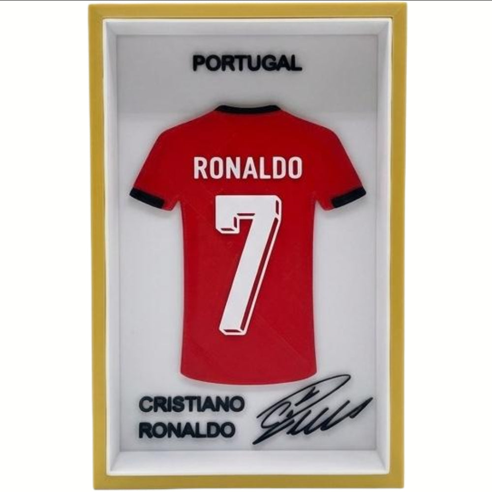 Personalised 3D Printed Soccer Jersey Fan-Art Gift Frame