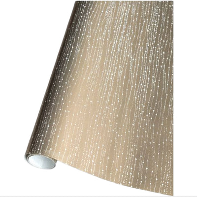 Hallmark Gift Wrapping Paper Roll Shimmer Dot Ptinted - Willow Gold Colour - 3 Meter Roll