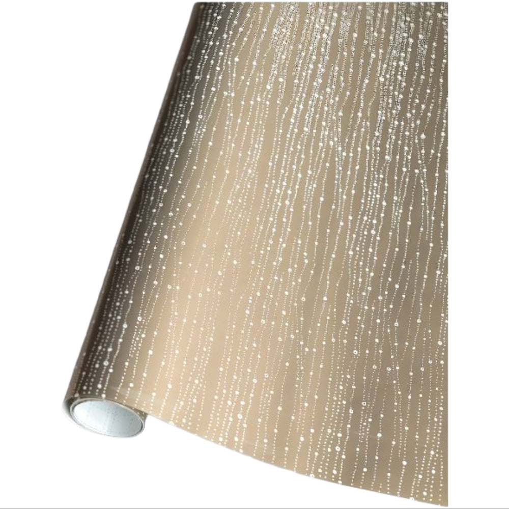 Hallmark Gift Wrapping Paper Roll Shimmer Dot Ptinted - Willow Gold Colour - 3 Meter Roll