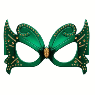 Butterfly Shaped Party Eye Mask - Green - Pack Of 6 Pcs