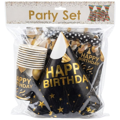 Happy Birthday Party Set - Black Colour - Dining Set