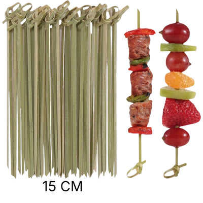 Party Disposable Bamboo Cocktail Picks - Pack Of 100 Pcs - 15 Cm (Sticks Only)