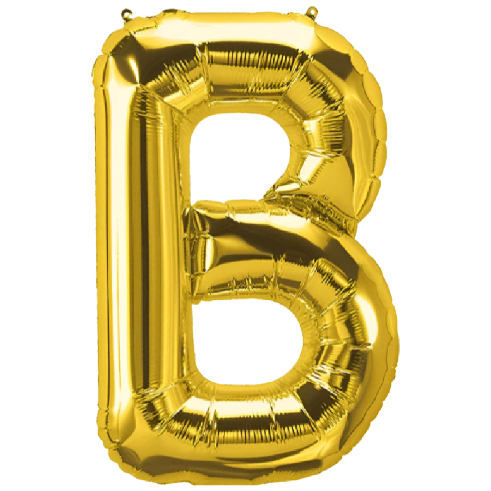 Party Decoration Alphabetic Letter B Foil Balloon - Gold Colour - 32 Inches