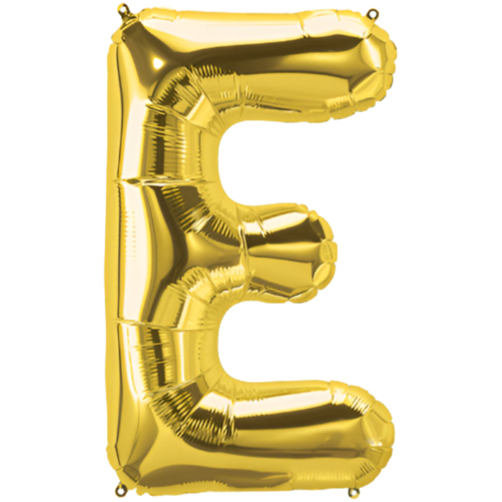 Party Decoration Alphabetic Letter E Foil Balloon - Gold Colour - 32 Inches