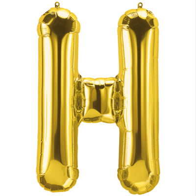 Party Decoration Alphabetic Letter H Foil Balloon - Gold Colour - 32 Inches