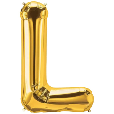 Party Decoration Alphabetic Letter L Foil Balloon - Gold Colour - 32 Inches