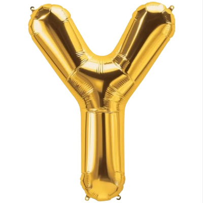 Party Decoration Alphabetic Letter Y Foil Balloon - Gold Colour - 32 Inches