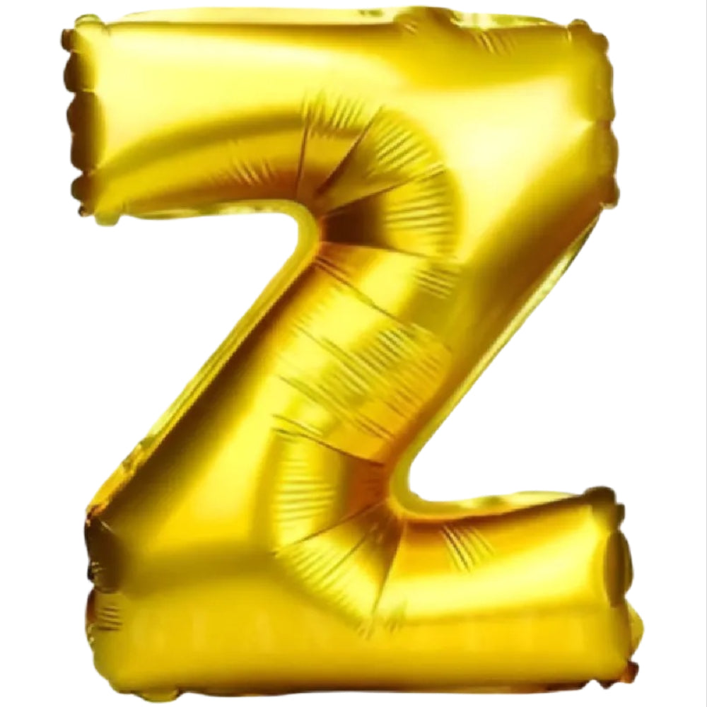 Party Decoration Alphabetic Letter Z Foil Balloon - Gold Colour - 32 Inches