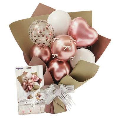 Balloon Bouquet Set - Rose Gold - 21 Pcs Set