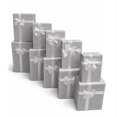 Gift Box Gray Colour - 10Pcs Set