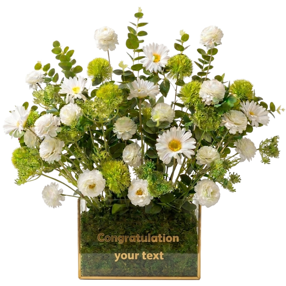 Personalised Graduation Acrylic Artificial Gift Flower Vase
