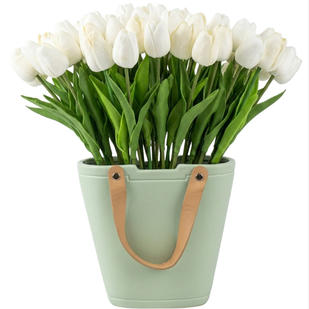 Artificial Closed Tulip Flower Bag Vase