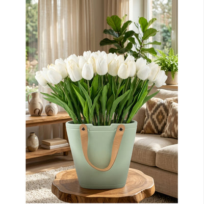 Artificial Closed Tulip Flower Bag Vase