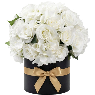 Artificial White Rose Flower Gift Box