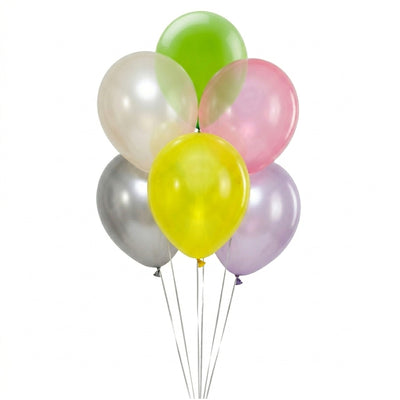 Colourful Helium Balloon Combo Set - 6 Pcs