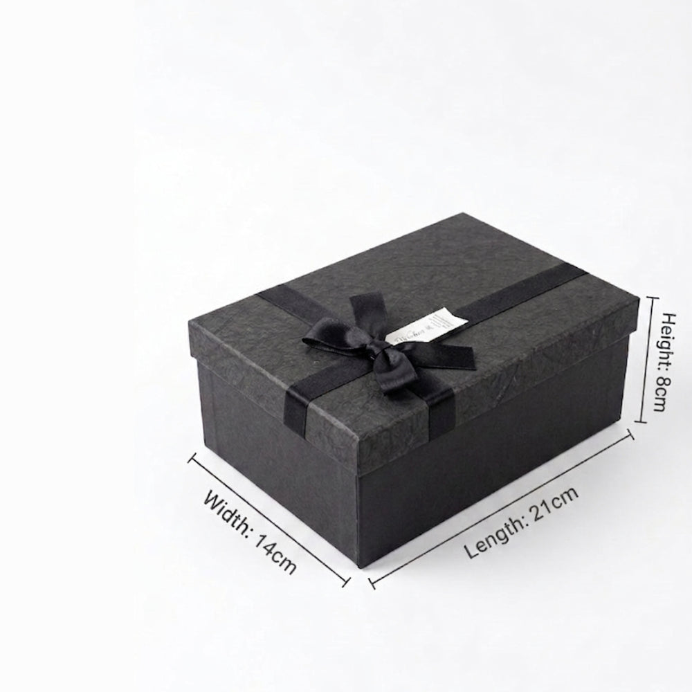 Gift Packing Box Black Colour Medium 21X8X14 Cm