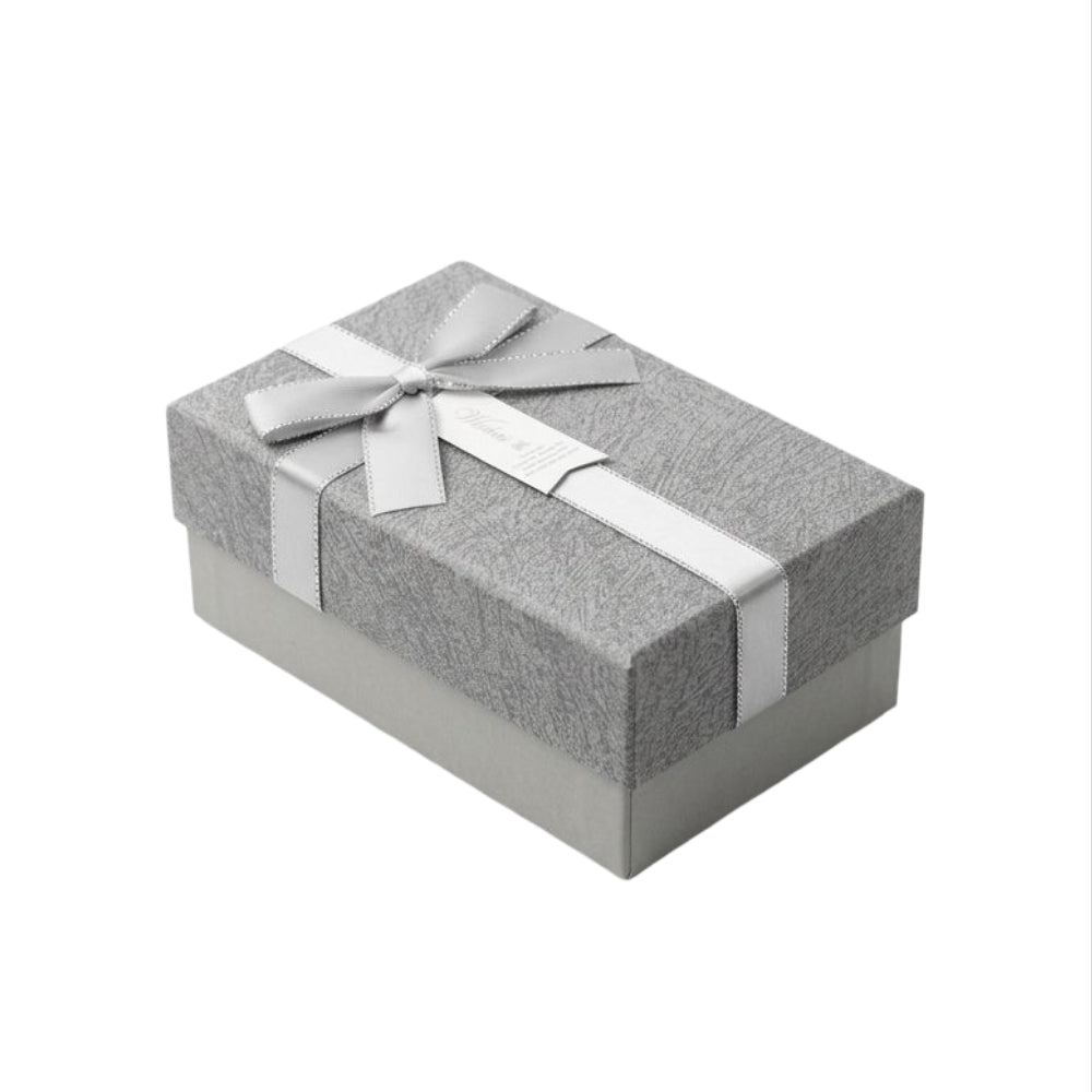Small Gift Box Silver And Gray Colour - 15X9X6 Cm