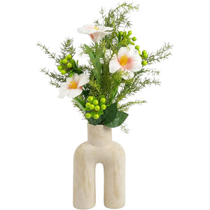 Artificial Open Tulip Blossom Flower Vase