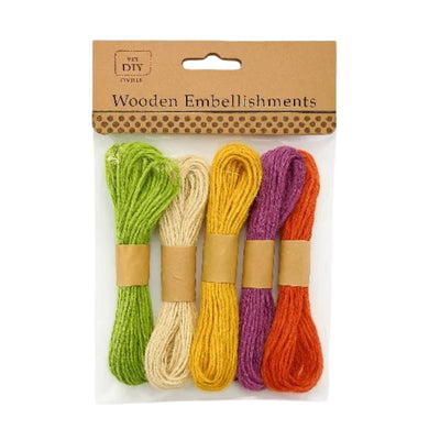 Colorful DIY Paper Rope Threads - Set of 5 Pcs