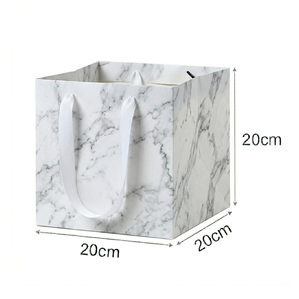 Marble Pattern Party Gift Bag - Cake Bag - 20X20X20 Cm