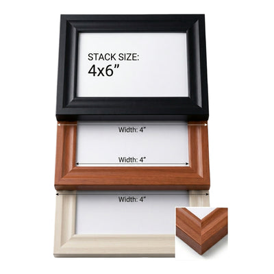 Wooden Photo Frame - Assorted Colours ( 1 Frame Only ) - 4X6 Inch