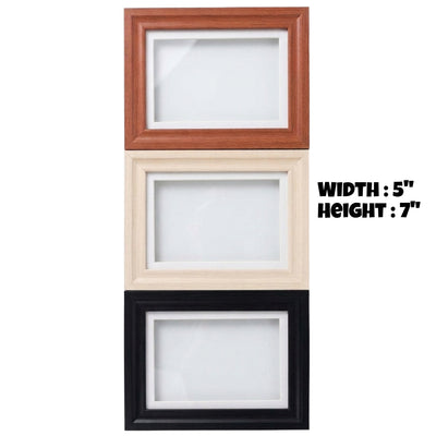 Wooden Photo Frame - Assorted Colours ( 1 Frame Only ) - 5X7 Inch