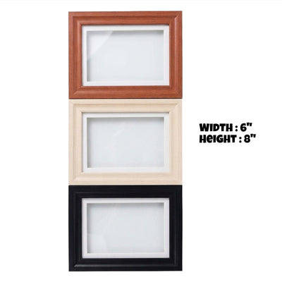 Wooden Photo Frame - Assorted Colours ( 1 Frame Only ) - 6X8 Inch