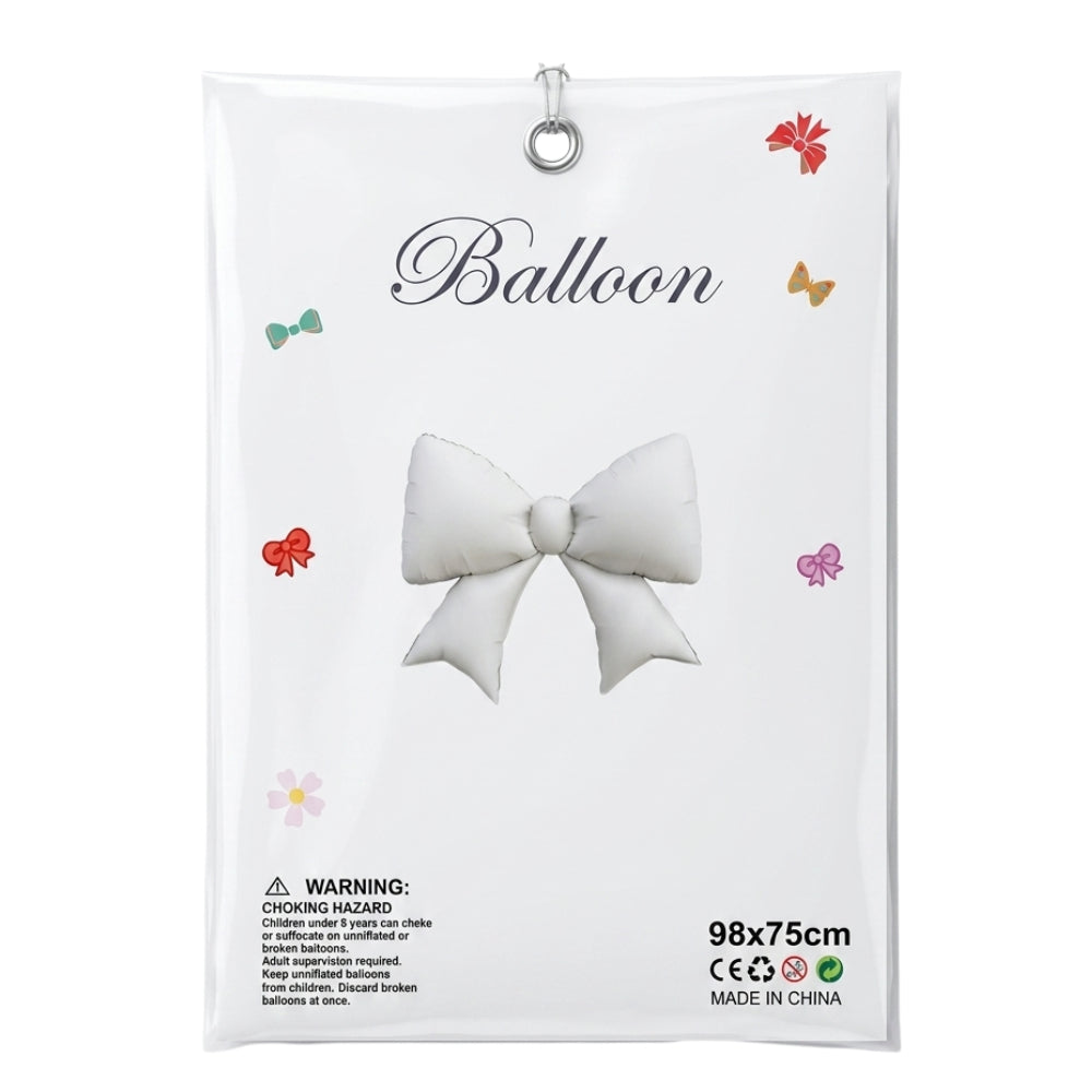 Bow-Knot Decoration Foil Balloon - Cream ( Uninflated ) - 75X98 Cm