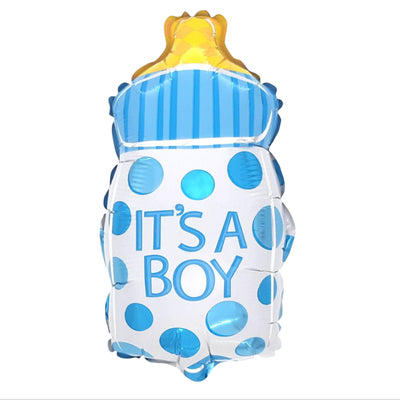 It's A Boy Baby Bottle-Shaped Foil Balloon - 43x82cm