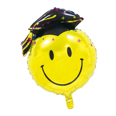 Smiley Graduation Foil Balloon ( Uninflated ) - 46X66 Cm