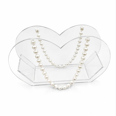 Decorative Acrylic Heart Shape Gift Box - 8X15X25 Cm