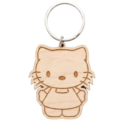 Hello Kitty Wooden Keychain