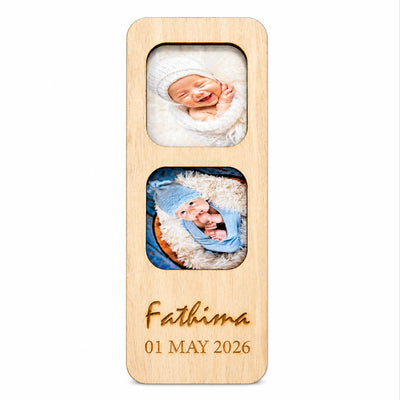 Personalized Wooden Photo Gift Tag - 17.5X7 Cm